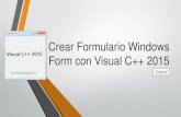 Crear formulario windows form con visual c++ 2015