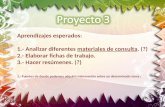 Proyecto 3 de Español, 1º Secundaria