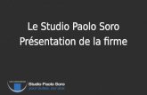 Paolo Soro Firme - Presentation