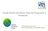 Fondo Verde del Clima: Ciclo de Programas y Proyectos