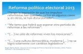 México. Reforma político electoral 2013