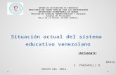 Situación Actual del Sistema Educativo Venezolano