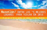 Mazatlán: Entre los “5 Mejores Lugares” para Viajar en 2016