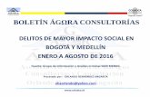 Boletin agora consultorias delitos de mayor impacto social en bogota enero a agosto de 2016
