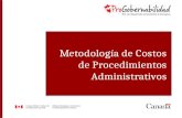 Metodología Costos Procedimientos Administrativos