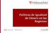 Políticas de igualdad de genero en las regiones