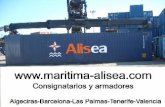 Maritima alisea. Empresa de transporte marítimo en Valencia, Barcelona, Algeciras y Canarias