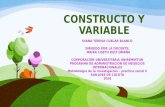 Constructo y variable