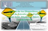 Análisis de los Dispositivos de Control de Tránsito en la Población de San Juan de Lagunillas, Municipio Sucre del Estado Mérida.