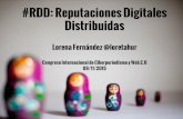 #RDD: Reputaciones Digitales Distribuidas