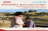 ENTENDER PARA PREVENIR, Violencia hacia las niñas, niños y adolescentes en el Perú