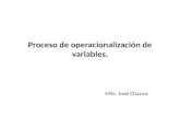 Proceso de operacionalización de variables