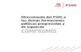 Oferta PSOE a partidos izquierda Compromís