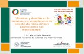 Avances y desafíos en el cumplimiento de derechos de niños, niñas y adolescentes con discapacidad. Maria Julia Garcete (SNNA)