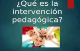 Intervencion pedagogica