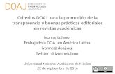 Criterios DOAJ para la promoción de la transparencia y buenas prácticas editoriales en revistas académicaso