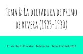 Tema 8  la dictadura de primo de rivera (1923-1930)