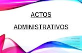 Actos administrativos