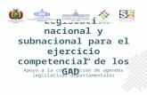 Legislación nacional y subnacional para el ejercicio competencial de los GADs