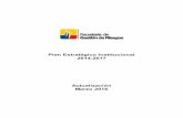 Plan Estratégico Institucional 2014-2017 Actualización Marzo 2016