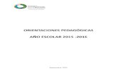 ORIENTACIONES PEDAGÓGICAS AÑO ESCOLAR 2015 -2016