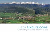 Folleto de Excursiones en coche por el entorno de Jaca en castellano
