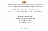 CALIDAD EDUCATIVA Y CERTIFICACIÓN PROFESIONAL
