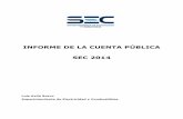 INFORME DE LA CUENTA PÚBLICA SEC 2014