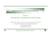 Arquitectura de Computadores Tema 1 Introducción. Conceptos ...