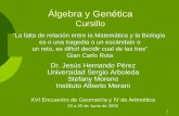Congreso de Aritmética y Geometría Algebra y Genética Cursillo
