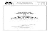 Manual de Organización de Impresora y Encuadernadora Progreso ...