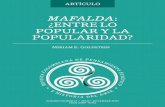Mafalda: ¿entre lo popular y la popularidad?