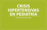 Crisis hipertensivas en pediatría