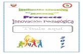 Esquema Proyecto Innovación Pedagógica