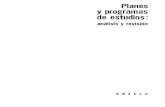 Planes y programas de estudios: análisis y revisión; Estudios y ...