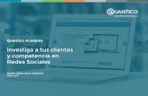Quantico Academy 3 - “Investiga a tus clientes y competencia en Redes Sociales”