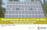 Ministerio de Minas y Energía - Reglamentación de la Ley 1715