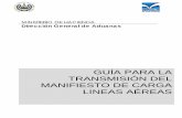 Guía para la transmisión del manifiesto de carga línea aéreas