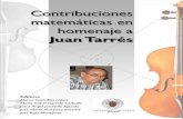 Contribuciones matemáticas en homenaje a Juan Tarrés