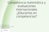 Competencia matemática y evaluaciones internacionales