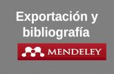 Exportación y bibliografía