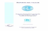 REPORTE DEL TALLER Programa Nacional de Capacitación de ...