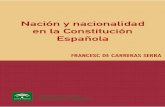 Nación y nacionalidad en la Constitución española