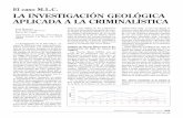 LA INVEStIGACIÓN GEOLÓGICA APLICADA A LA CRIMINALÍStICA