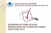 Presentacion Audiencia Inicial Rendición de Final MINDEFENSA ...