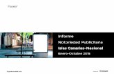 Notoriedad Publicitaria Islas Canarias y Nacional - Enero-Octubre 2015