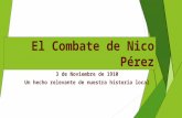 Reseña del combate de Nico Pérez