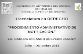Licenciatura en DERECHO “PROCEDIMIENTO ADMINISTRATIVO ...