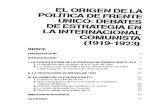 EL ORIGEN DE LA POLÍTICA DE FRENTE ÚNICO: DEBATES DE ...