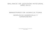 balance de gestión integral año 2012 ministerio de agricultura ...